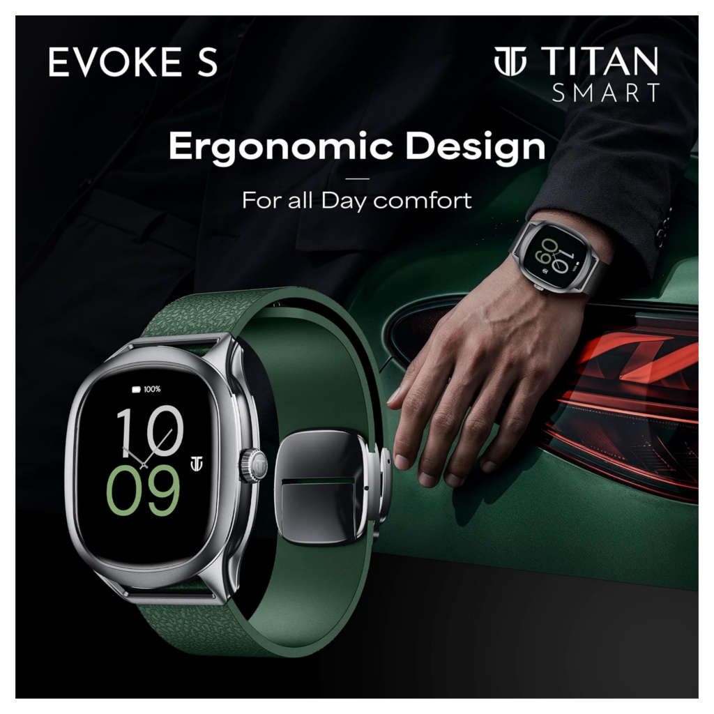 Titan Evoke S 1.70 Inch AMOLED Display With Magnetic Buckle Smartwatch Green
