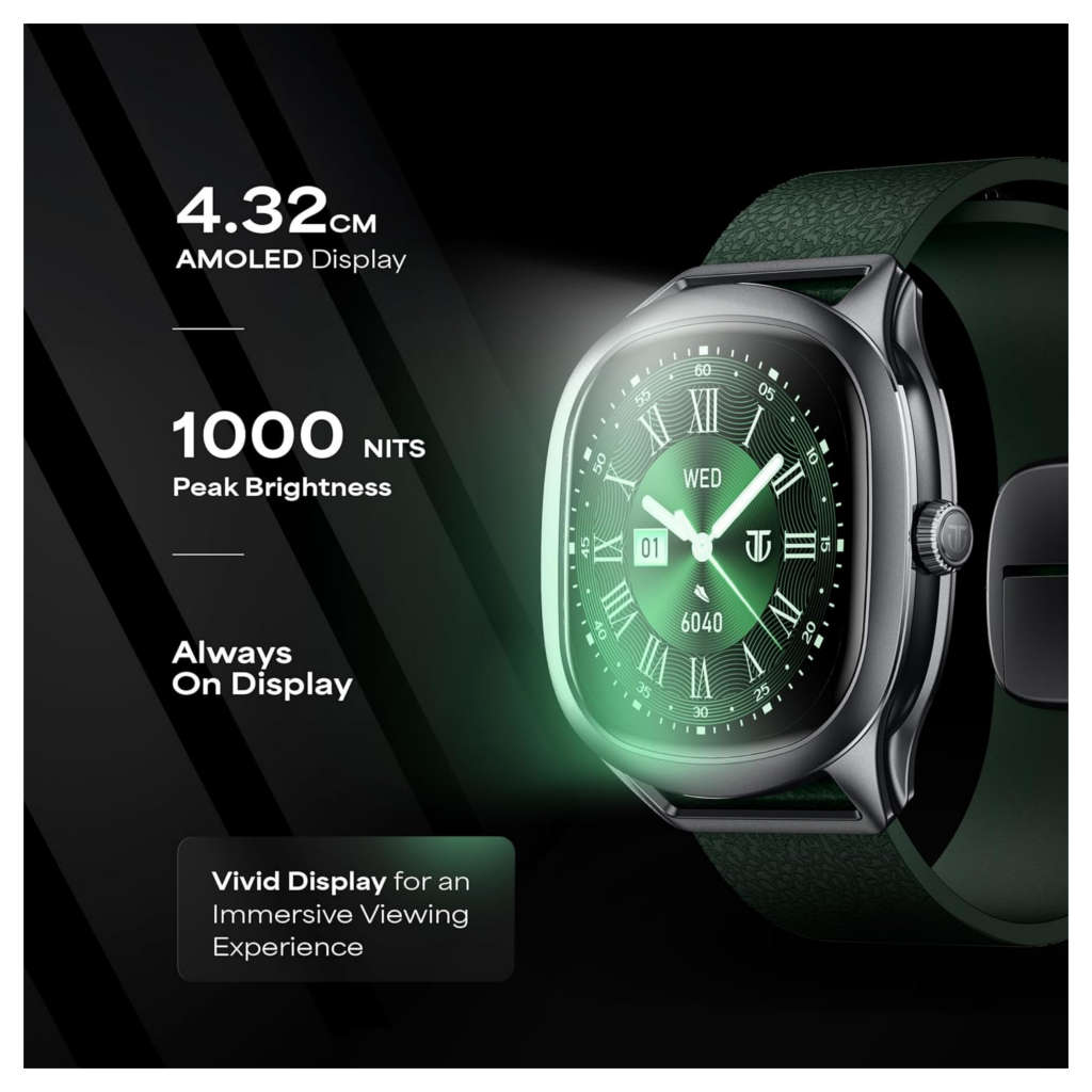 Titan Evoke S 1.70 Inch AMOLED Display With Magnetic Buckle Smartwatch Green