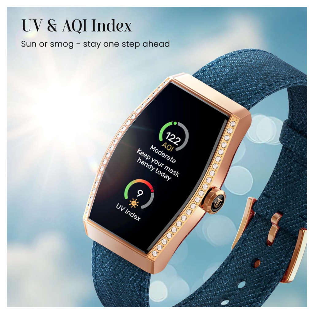 Titan Valerei Aura 1.47 Inch AMOLED Display Women Smartwatch Teal Green
