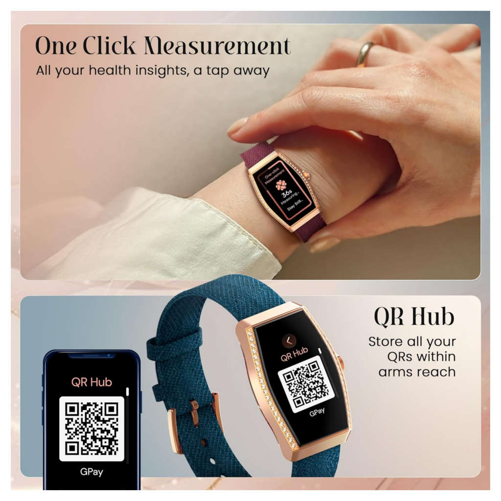Titan Valerei Aura 1.47 Inch AMOLED Display Women Smartwatch Teal Green