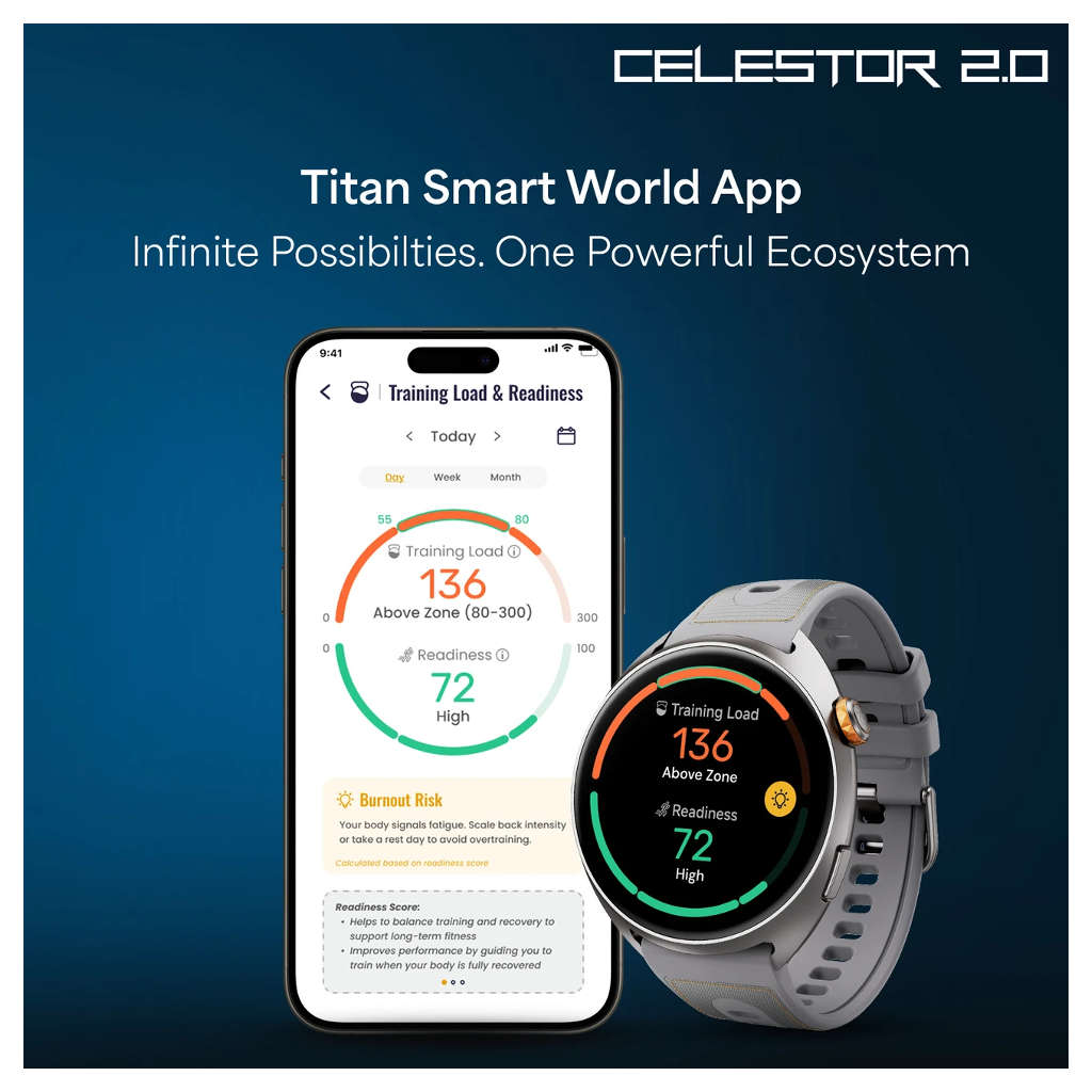 Titan Celestor 2.0 1.43 Inch AMOLED Display Smartwatch Black