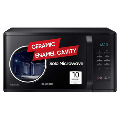 Samsung Ceramic Enamel Cavity Solo Microwave Oven 23 Litre Black MS23A3513A 