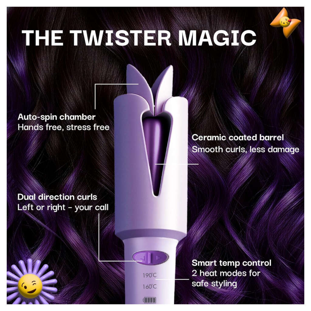 Bombae Twister Portable Automatic Hair Curler