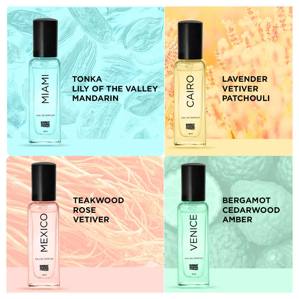 Bombay Shaving Company 4 In 1 Luxury Perfume Kit Set Of 4x20ml