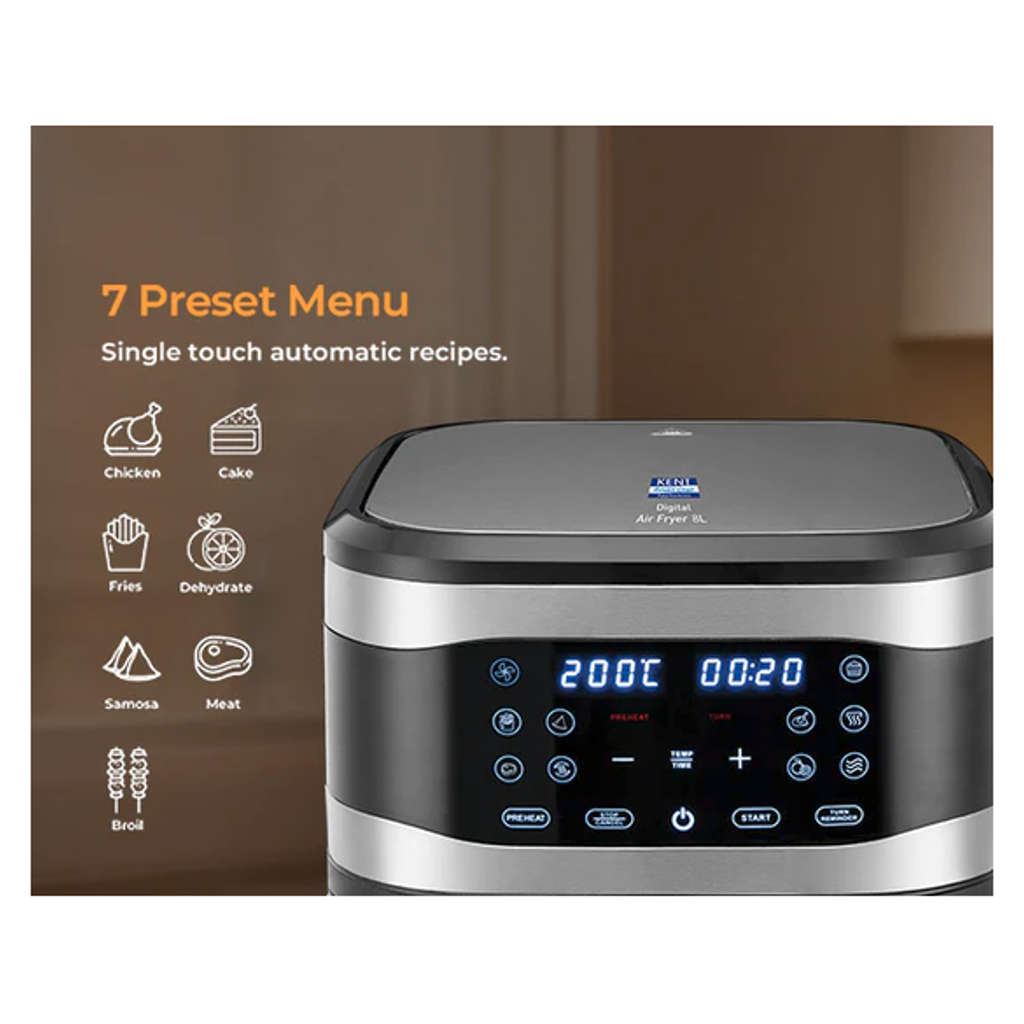 Kent Digital Air Fryer 8 Litre 116166