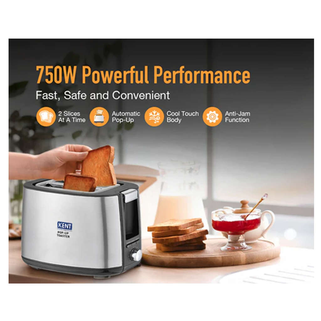 Kent Pop-Up Toaster Silver 116168