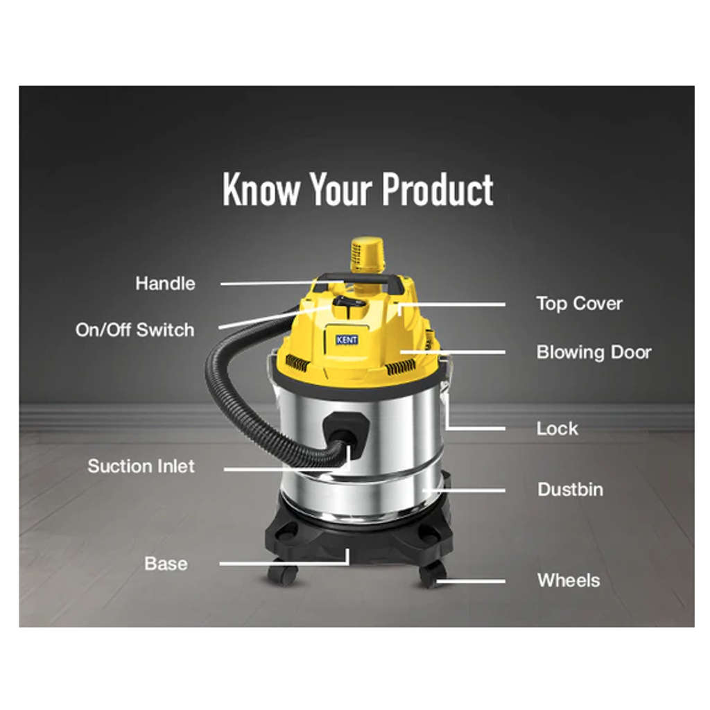 Kent Vortex Pro Wet & Dry Vacuum Cleaner 1200 W 116170