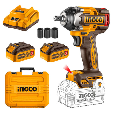Ingco Cordless Impact Wrench 550Nm 20V CIWLI2055 