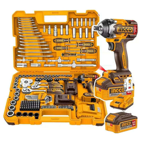 Ingco Cordless Impact Wrench Tools Set 172 Pcs HKTHP41723 