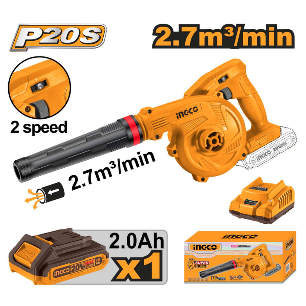Ingco Cordless Blower 20V 1800 RPM CABLI20781