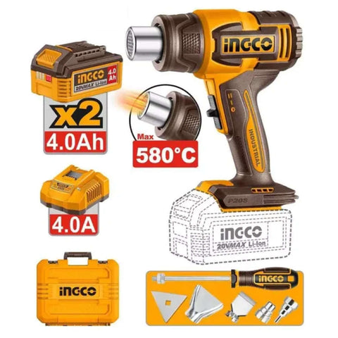 Ingco Cordless Heat Gun 20V HGLI20085 