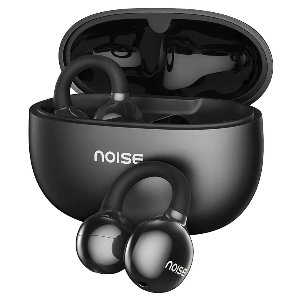 Noise Air Clip Truly Wireless Open Ear Earbuds Pearl Black 