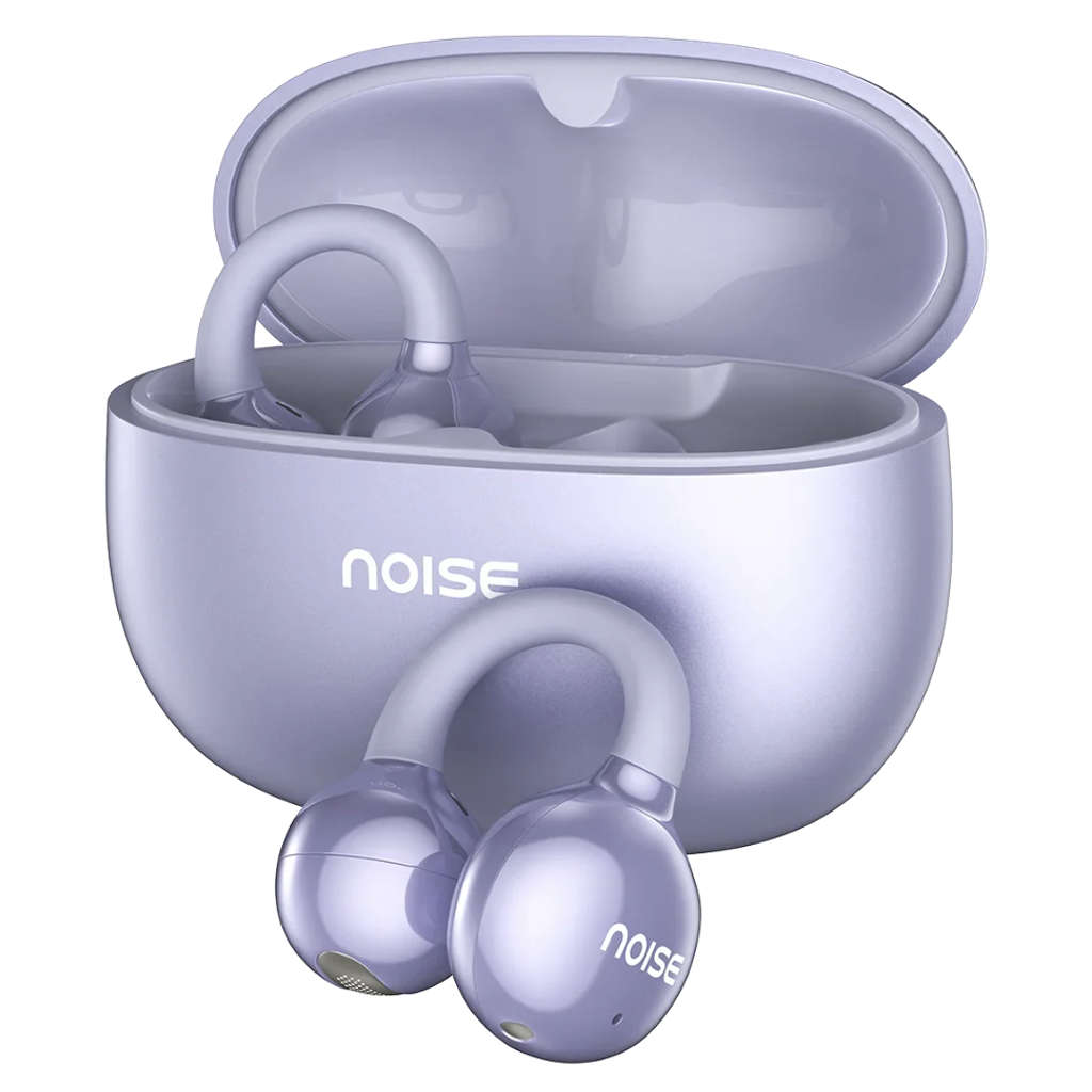 Noise Air Clip Truly Wireless Open Ear Earbuds Pearl Purple 