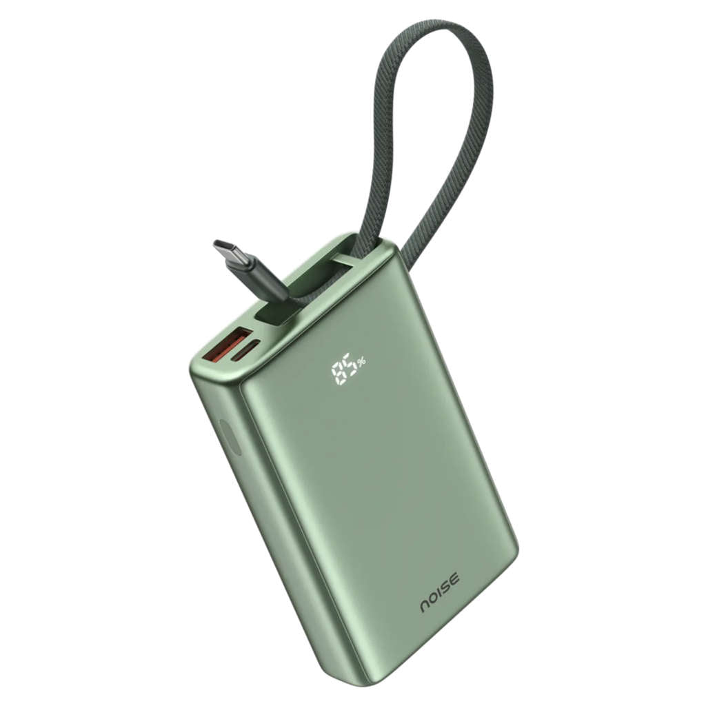 Noise 10000 mAh Wired Power Bank Green