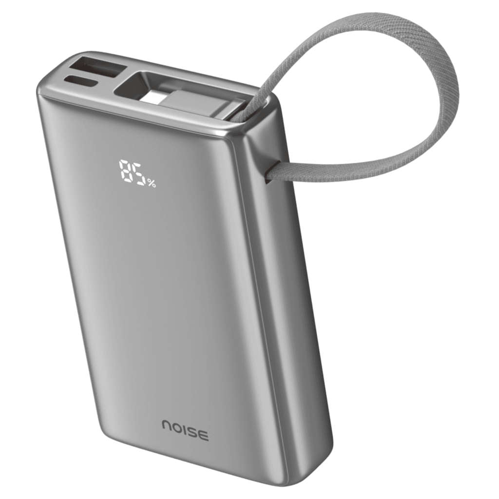 Noise 10000 mAh Wired Power Bank Silver