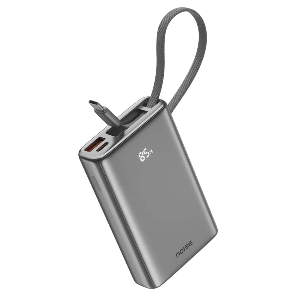 Noise 10000 mAh Wired Power Bank Silver