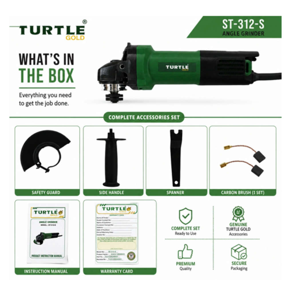 Turtle Gold Angle Grinder 4 Inch 860 W ST-312S