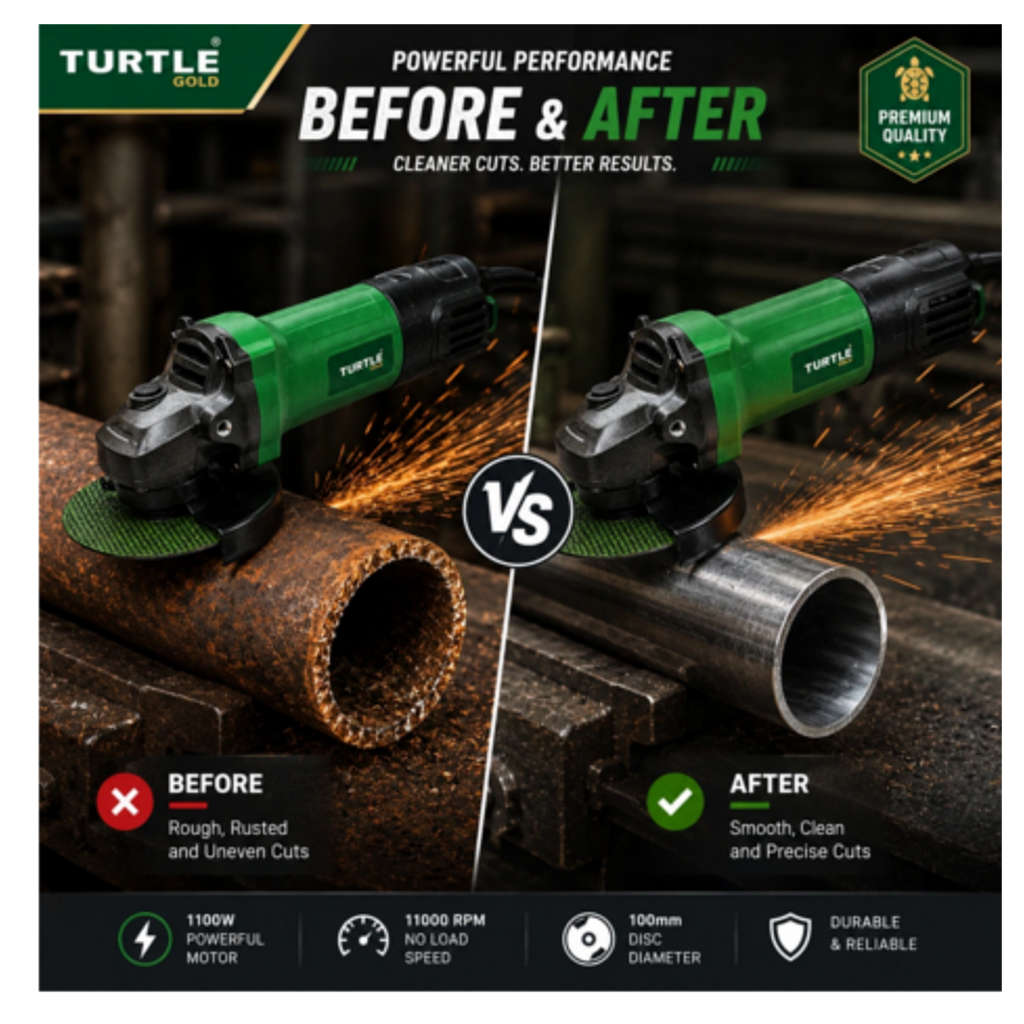 Turtle Gold Angle Grinder 4 Inch 1020 W ST-314S