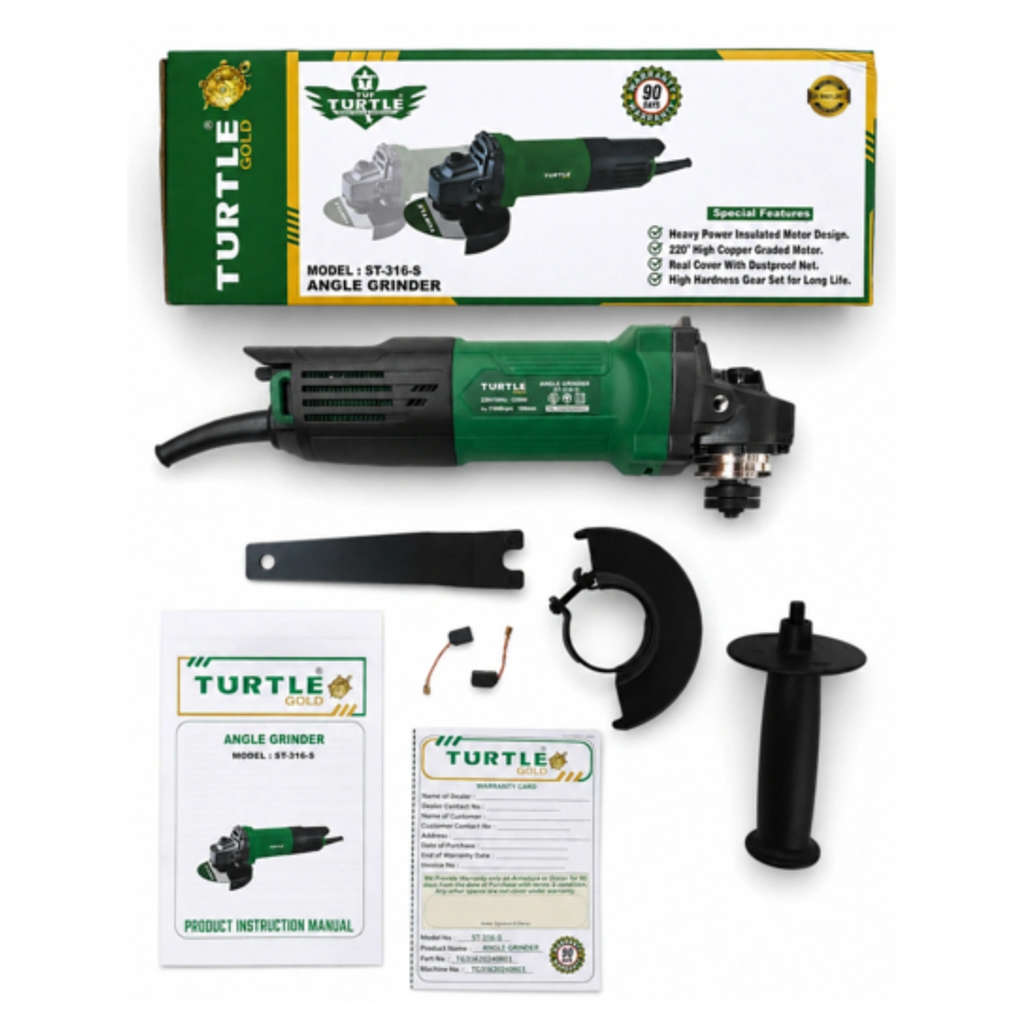 Turtle Gold Angle Grinder 4 Inch 1250 W ST-316S