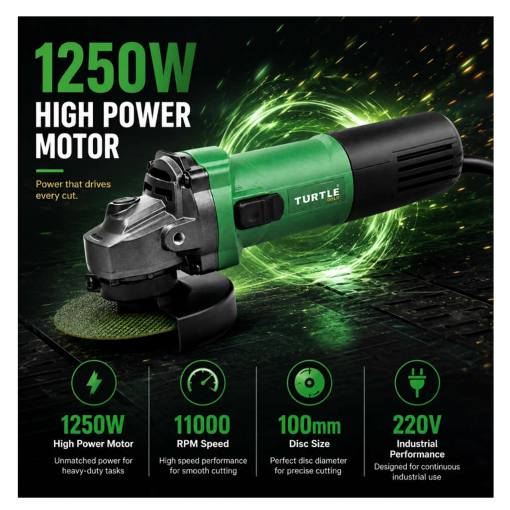 Turtle Gold Angle Grinder 4 Inch 1250 W ST-317S