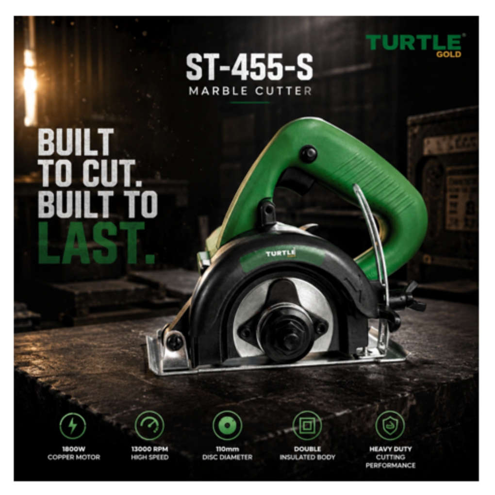 Turtle Gold Marble Cutter 4 Inch 1800 W ST-455S