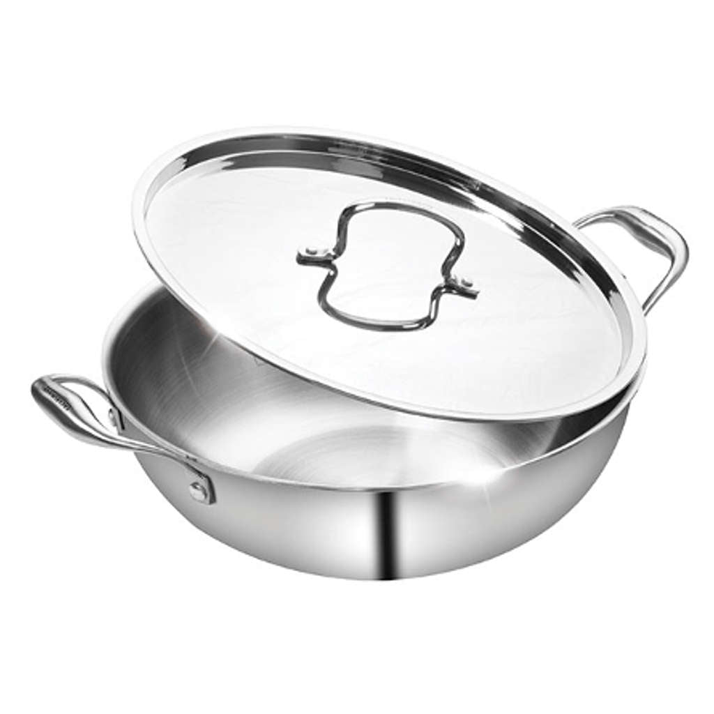 Fackelmann Triply Kadai With Stainless Steel Lid 22 cm 2.0 Liter 11010304 