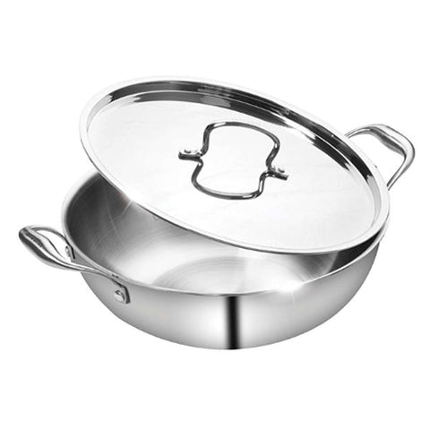 Fackelmann Triply Kadai With Stainless Steel Lid 22 cm 2.0 Liter 11010304 