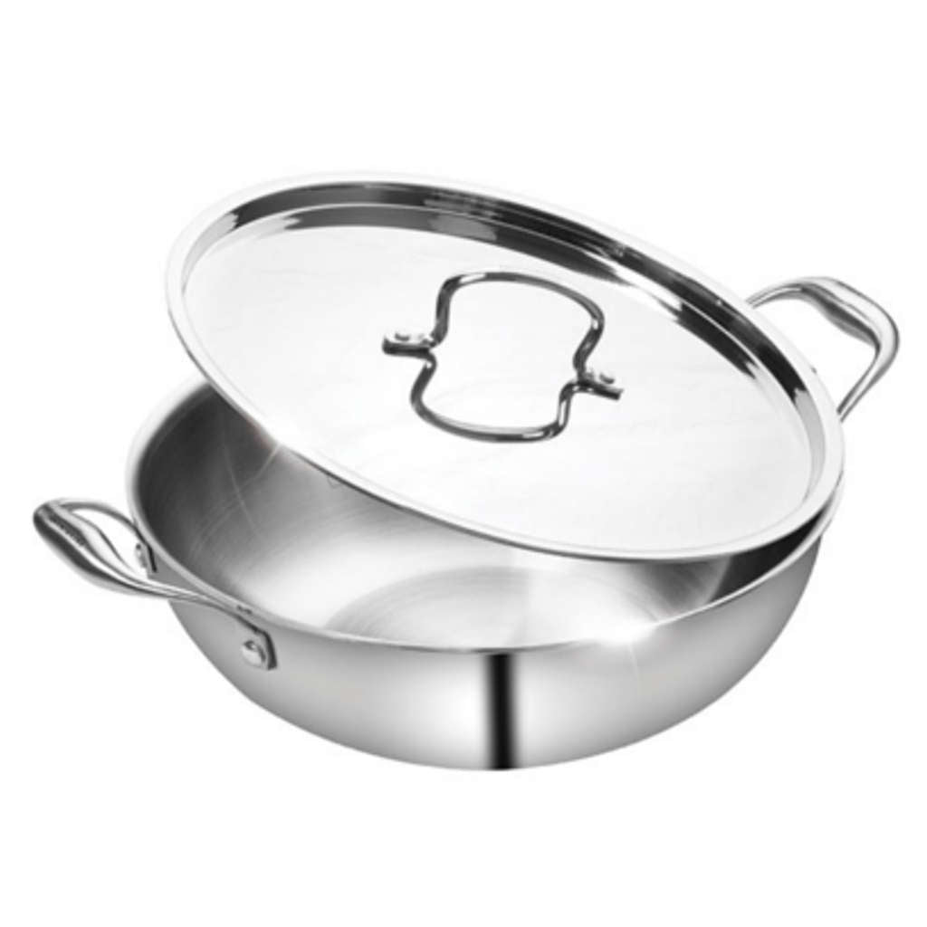Fackelmann Triply Kadai With Stainless Steel Lid 28 cm 4.5 Liter 11010307 
