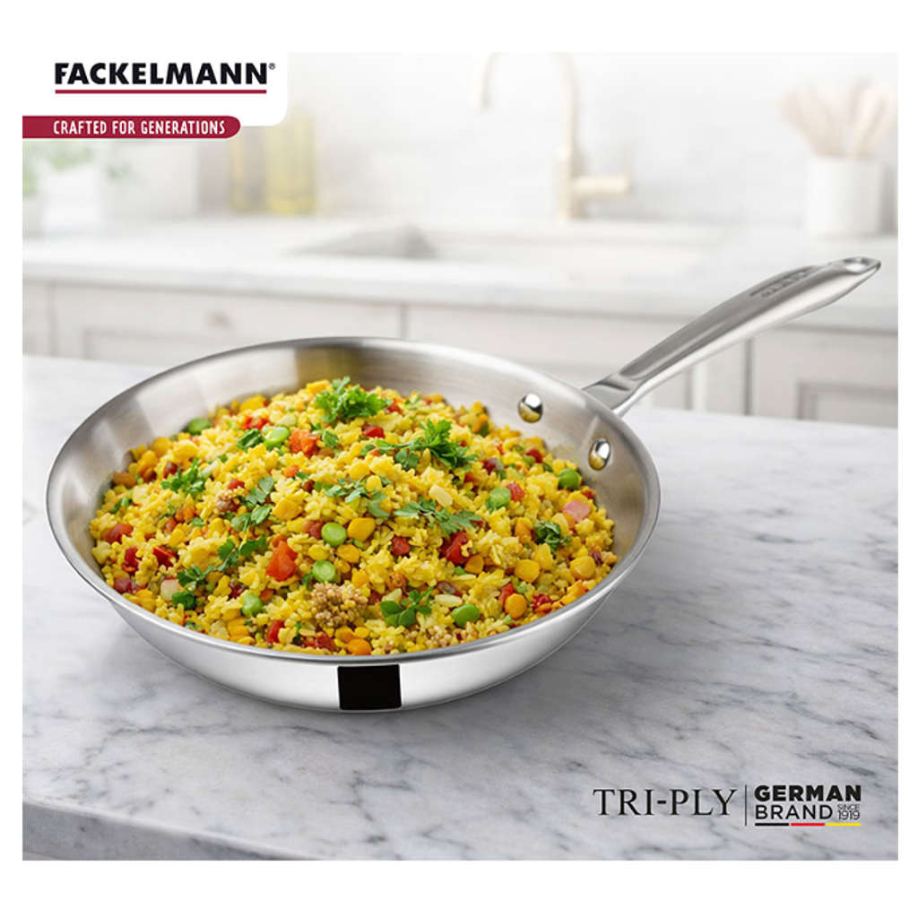 Fackelmann Triply Fry Pan With Stainless Steel Lid 24 cm 2.0 Liter 11010301