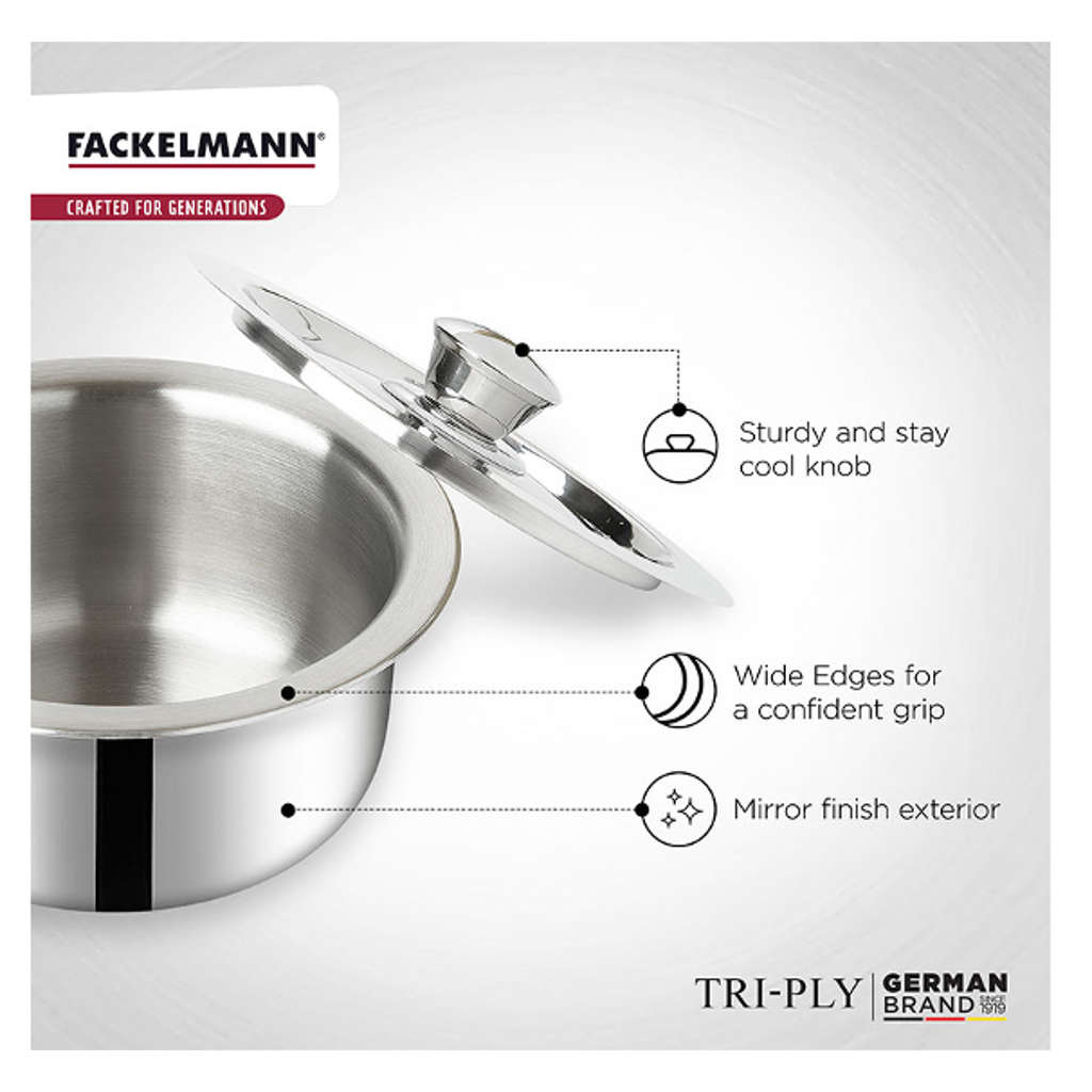 Fackelmann Triply Tope With Stainless Steel Lid 18 cm 2.2 Liter 11110337