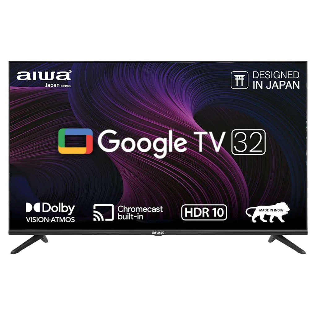 Aiwa MagnifiQ HD Ready Smart Google LED TV 80 cm(32 Inches) 1.5 GB RAM Black AS32HDX1-GTV 