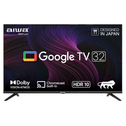 Aiwa MagnifiQ HD Ready Smart Google LED TV 80 cm(32 Inches) 1.5 GB RAM Black AS32HDX1-GTV 