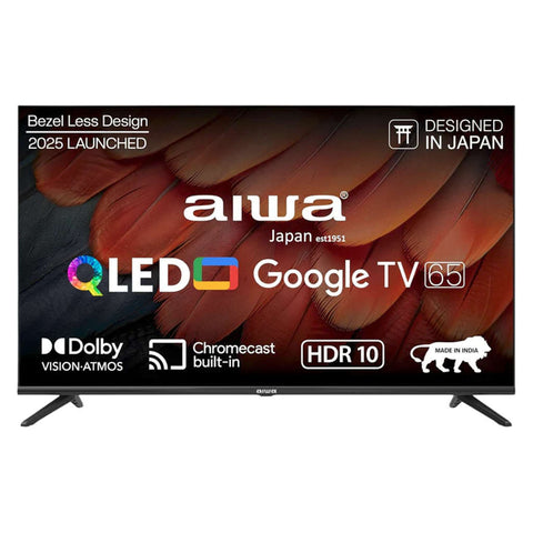 Aiwa QLED Display 4K Ultra HD Smart Google TV 165 cm(65 Inches) A65QUHDX3-GTV 
