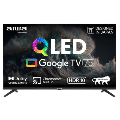 Aiwa QLED Display 4K Ultra HD Smart Google TV 190 cm(75 Inches) AS75QUHDX3-GTV 
