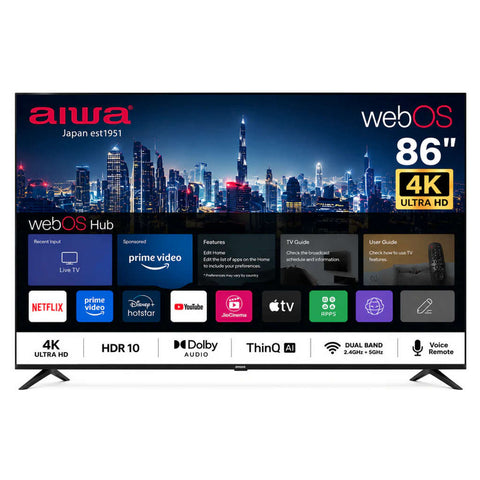 Aiwa 4K UHD Cinema Display WebOS ThinQ AI Smart TV 218 cm(86 Inches) AIWOS86X3 