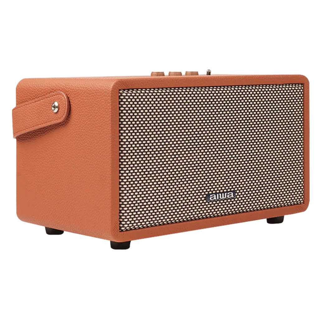 Aiwa Natsukasii Pro Bluetooth Speaker With Powerful Bass 40W Type-C Charging Brown RS-X100