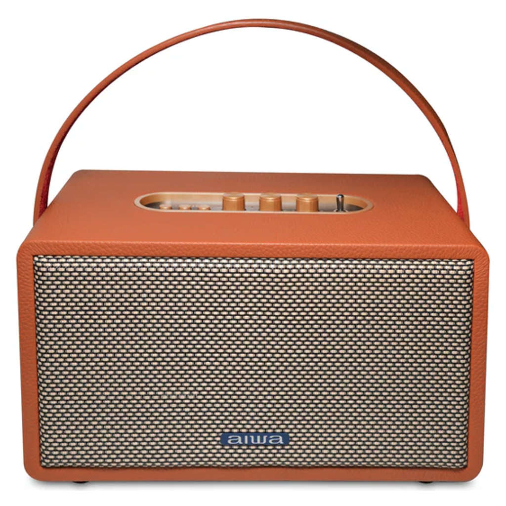 Aiwa Natsukasii Pro Bluetooth Speaker With Powerful Bass 60W Type-C Charging Brown RS-X150 