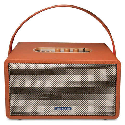 Aiwa Natsukasii Pro Bluetooth Speaker With Powerful Bass 60W Type-C Charging Brown RS-X150 