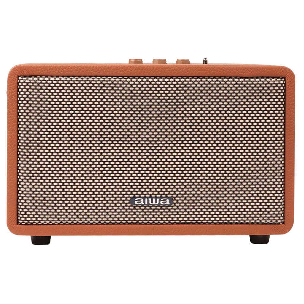 Aiwa Natsukasii Pro Bluetooth Speaker With Powerful Bass 60W Type-C Charging Brown RS-X150