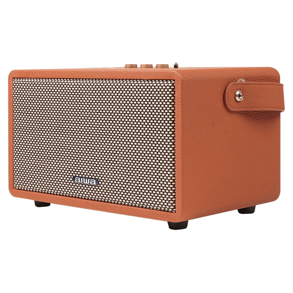 Aiwa Natsukasii Pro Bluetooth Speaker With Powerful Bass 60W Type-C Charging Brown RS-X150