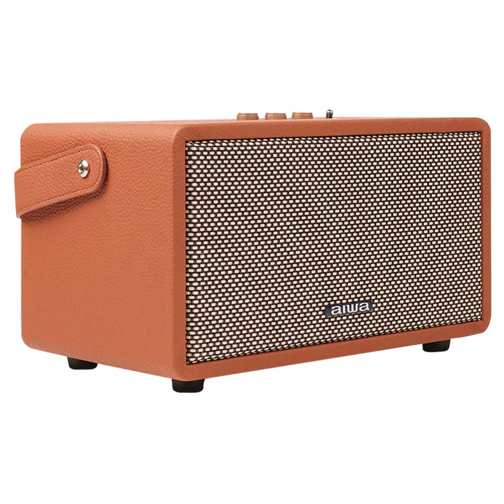 Aiwa Natsukasii Pro Bluetooth Speaker With Powerful Bass 60W Type-C Charging Brown RS-X150