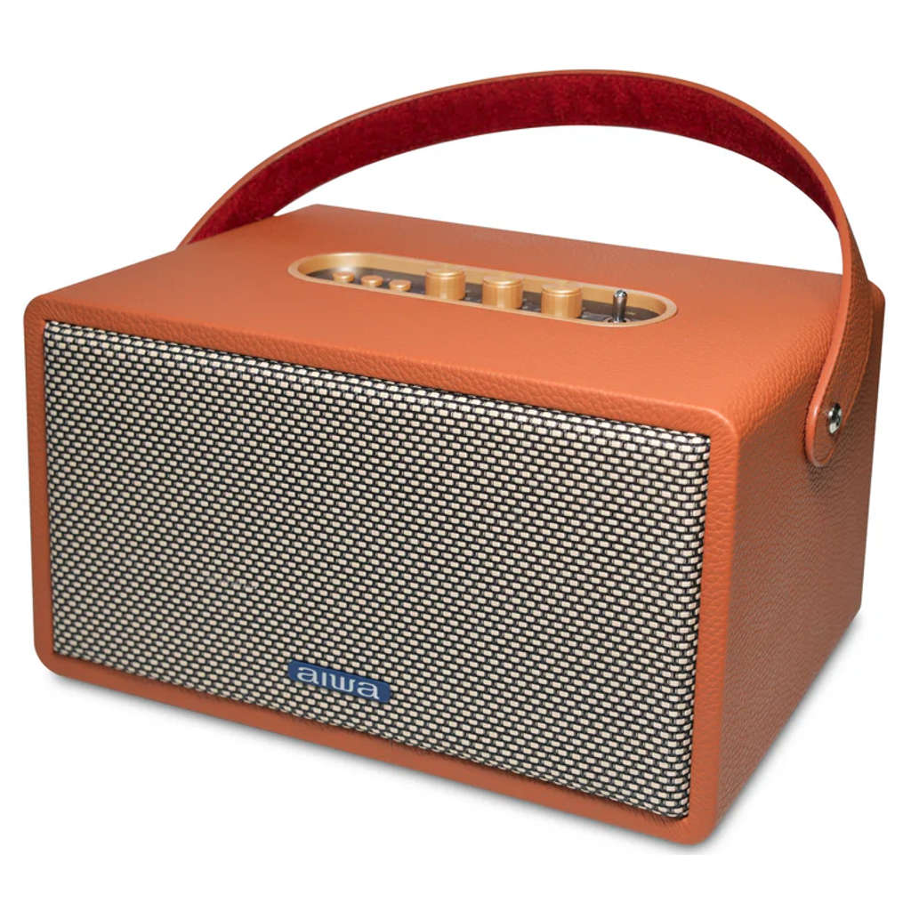 Aiwa Natsukasii Pro Bluetooth Speaker With Powerful Bass 60W Type-C Charging Brown RS-X150
