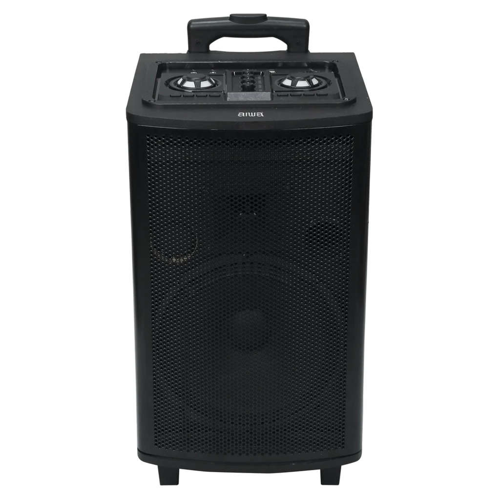 Aiwa Bluetooth Trolley Party Speaker 150W With Subwoofer 2 Wireless Mics AW-TR102
