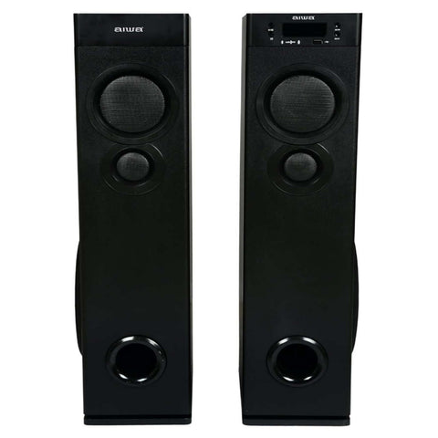 Aiwa Multimedia Tower Speakers 120W With 2 Wireless Mic Black AW-TW901 