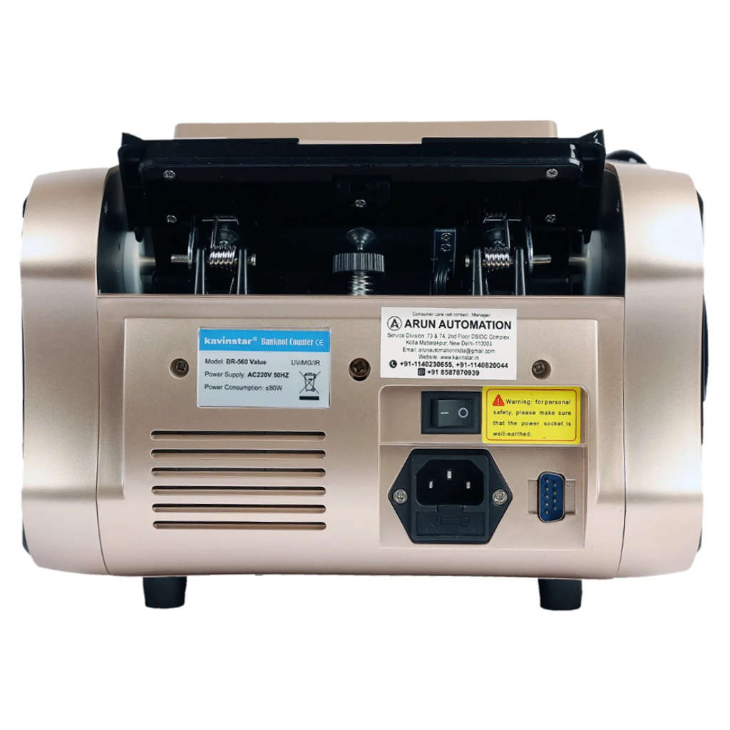 Kavinstar BR-560 Mix Note Counting Machine With Counterfeit Detection Gold