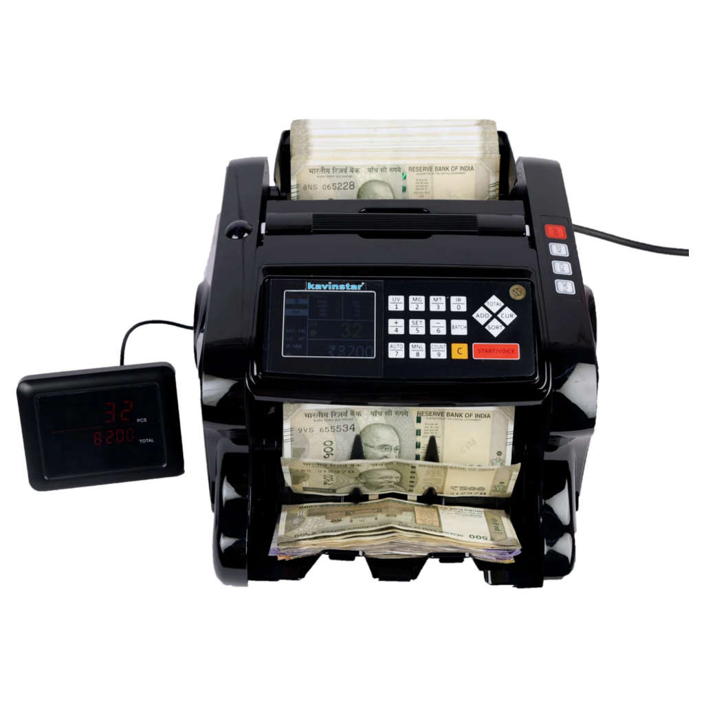 Kavinstar BR-560 Mix Note Counting Machine With Counterfeit Detection Black 
