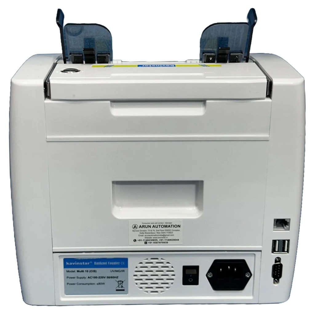Kavinstar Multi 10 Mix Note Counting Machine With Counterfeit Detection White