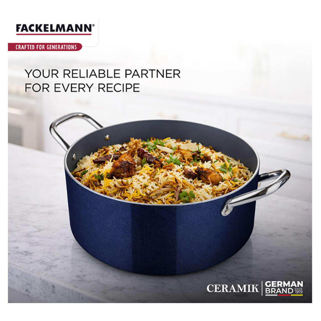 Fackelmann Ceramic Non Stick Casserole With Glass Lid 26 cm 7.2 Litre 11110117