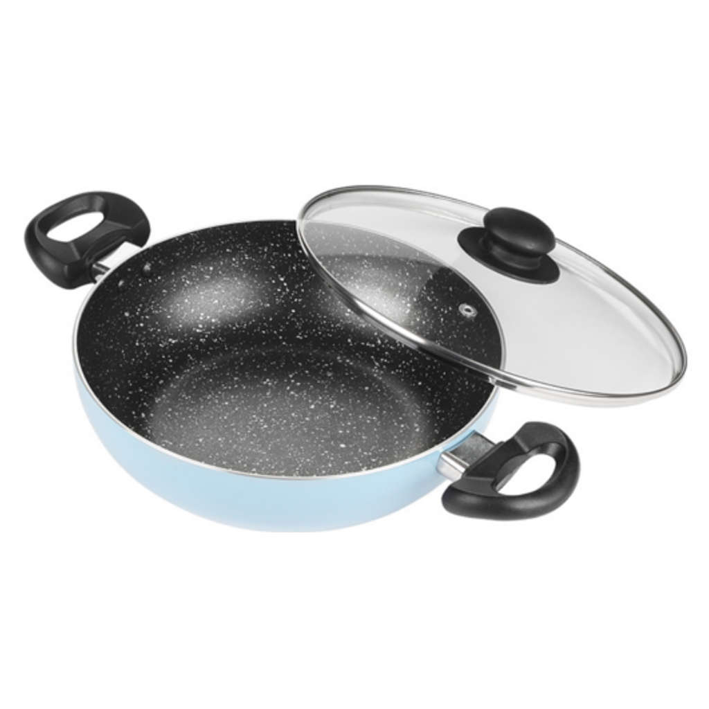 Fackelmann Cologne Non Stick Kadai With Glass Lid 28 cm 4.7 Litre 11110184
