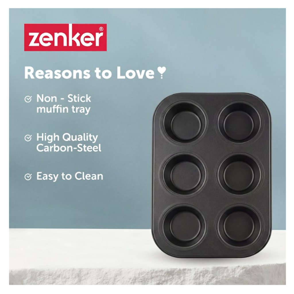 Fackelmann Zenker Muffin Pan Carbon Steel With Non Sticks Coating 26 cm 5475281